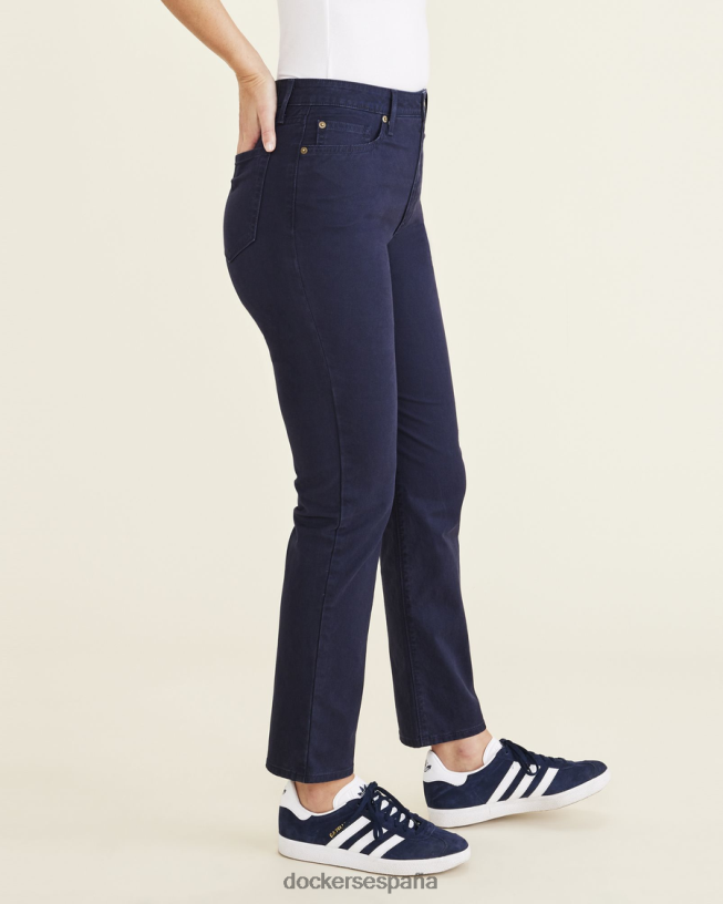 pantalón corte jean, corte alto slim fit mujer Dockers blazer azul marino - azul ropa 8F04061194