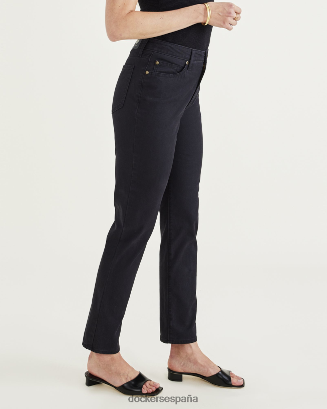 pantalón corte jean, corte alto slim fit mujer Dockers hermoso negro ropa 8F04061192