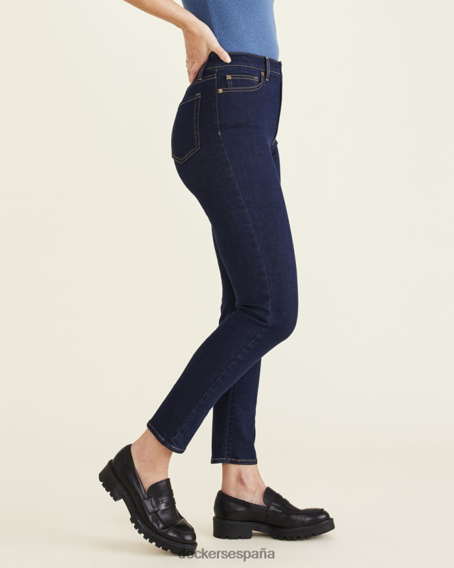 pantalón corte jean, corte alto slim fit mujer Dockers lavado a la piedra índigo oscuro - azul ropa 8F04061195