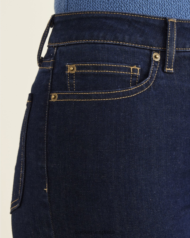 pantalón corte jean, corte alto slim fit mujer Dockers lavado a la piedra índigo oscuro - azul ropa 8F04061195