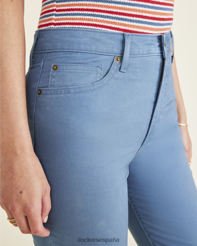 pantalón corte jean, corte alto slim fit mujer Dockers vista al mar - azul ropa 8F04061257
