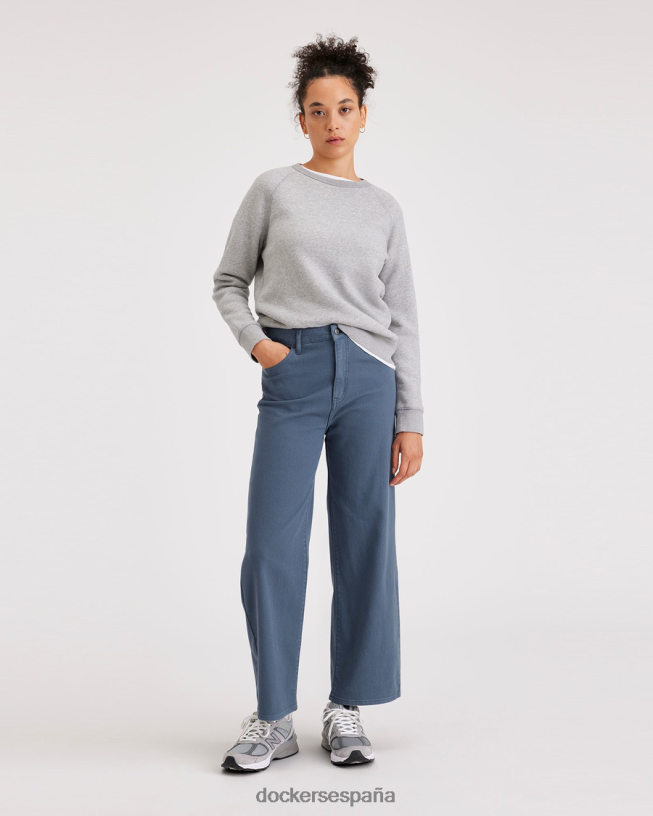 pantalón corte jean, corte recto alto mujer Dockers índigo vintage - azul ropa 8F04061128
