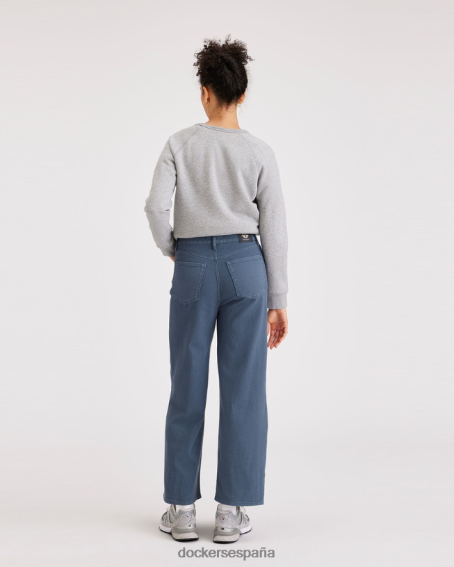 pantalón corte jean, corte recto alto mujer Dockers índigo vintage - azul ropa 8F04061128