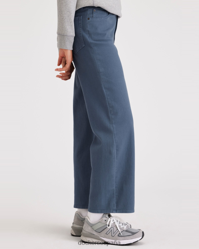 pantalón corte jean, corte recto alto mujer Dockers índigo vintage - azul ropa 8F04061128