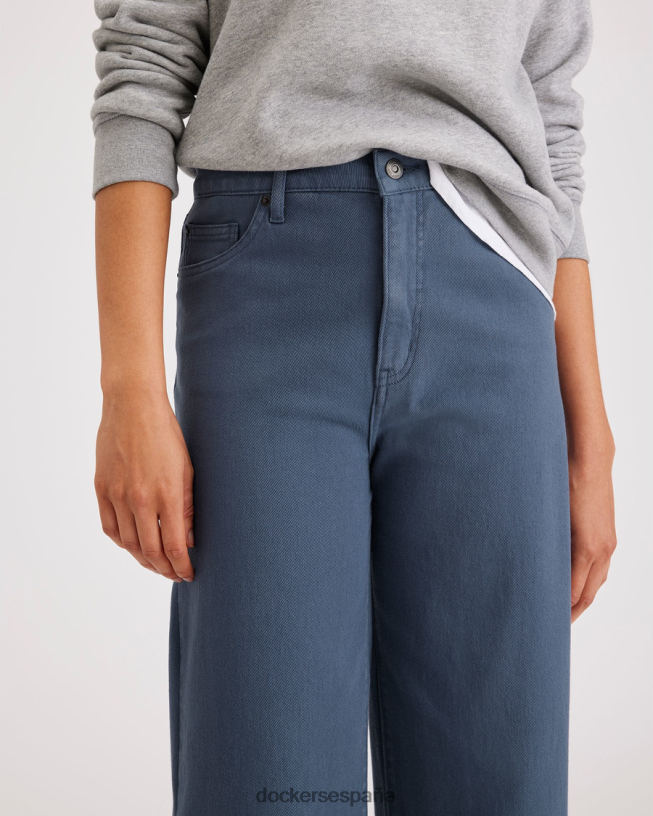 pantalón corte jean, corte recto alto mujer Dockers índigo vintage - azul ropa 8F04061128