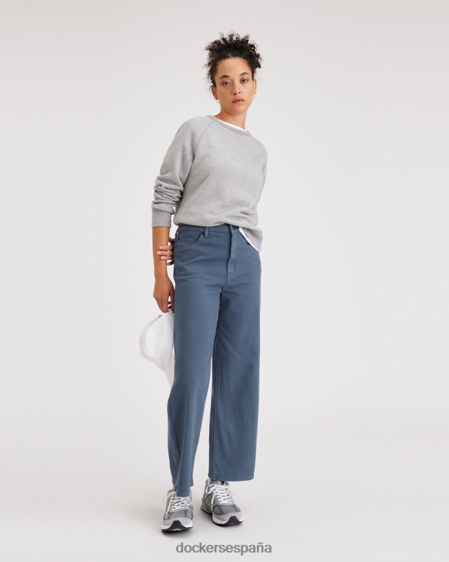 pantalón corte jean, corte recto alto mujer Dockers índigo vintage - azul ropa 8F04061128