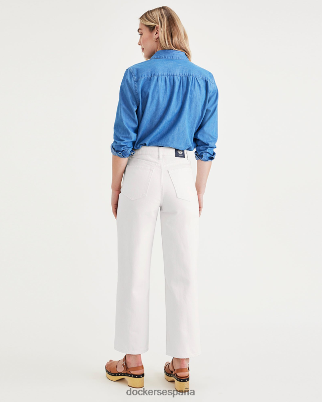 pantalón corte jean, corte recto alto mujer Dockers vela mayor - blanca ropa 8F04061129
