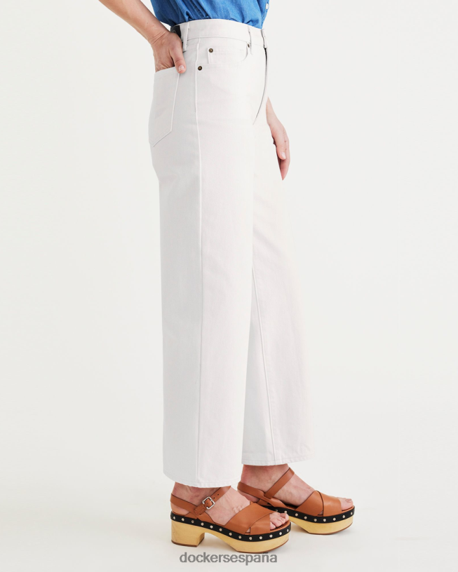 pantalón corte jean, corte recto alto mujer Dockers vela mayor - blanca ropa 8F04061129