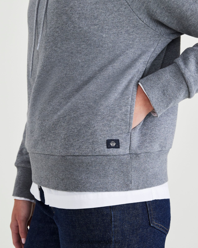 sudadera con capucha popover, ajuste relajado mujer Dockers gris jaspeado - gris ropa 8F04061243