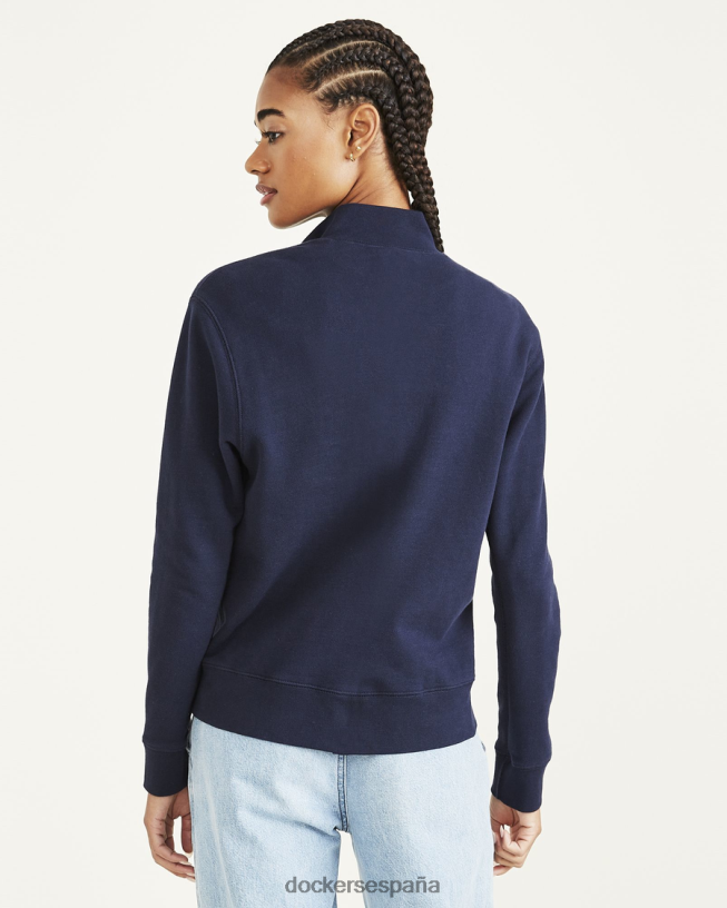 Sudadera con cremallera de 1/4, corte regular mujer Dockers blazer azul marino - azul ropa 8F04061343