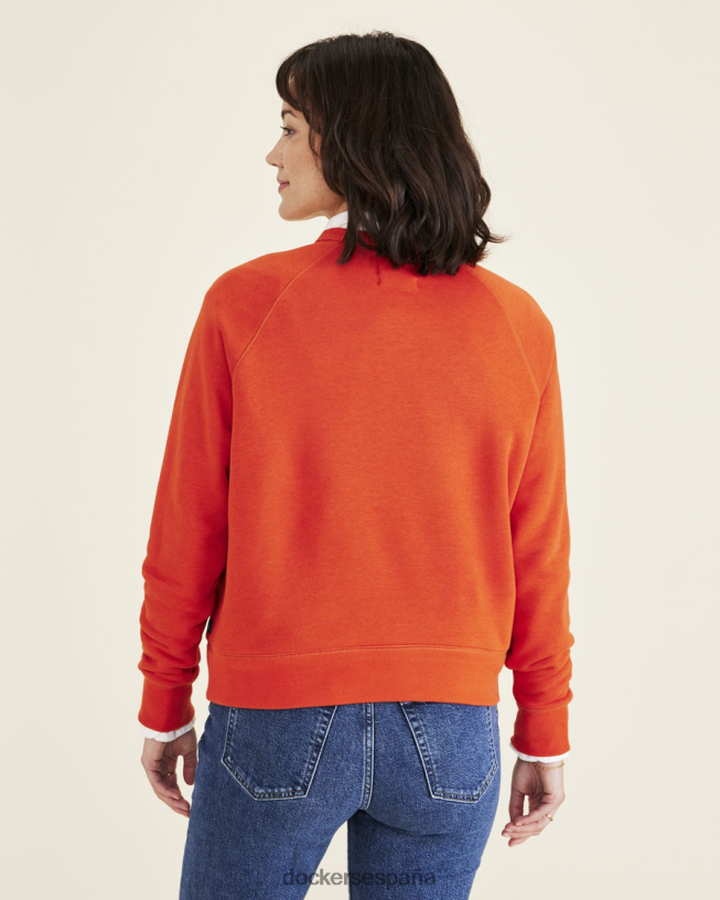 sudadera con cuello redondo, corte clásico mujer Dockers arcilla roja ropa 8F04061190