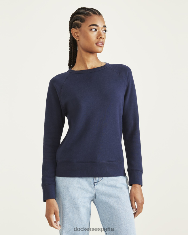 sudadera con cuello redondo, corte clásico mujer Dockers blazer azul marino - azul ropa 8F04061258