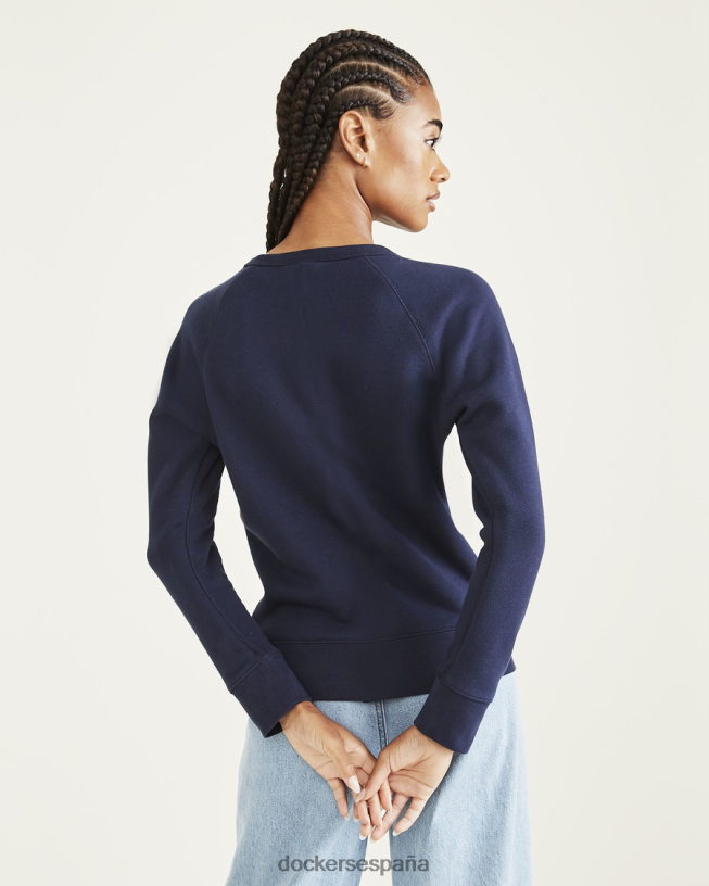sudadera con cuello redondo, corte clásico mujer Dockers blazer azul marino - azul ropa 8F04061258
