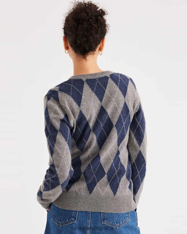 suéter, ajuste regular mujer Dockers chocolate decadente argyle - marrón ropa 8F04061171