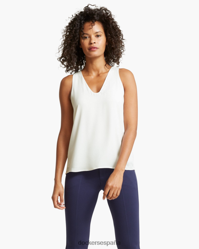 camiseta sin mangas con detalle en la espalda mujer Dockers garceta - blanca ropa 8F04061332