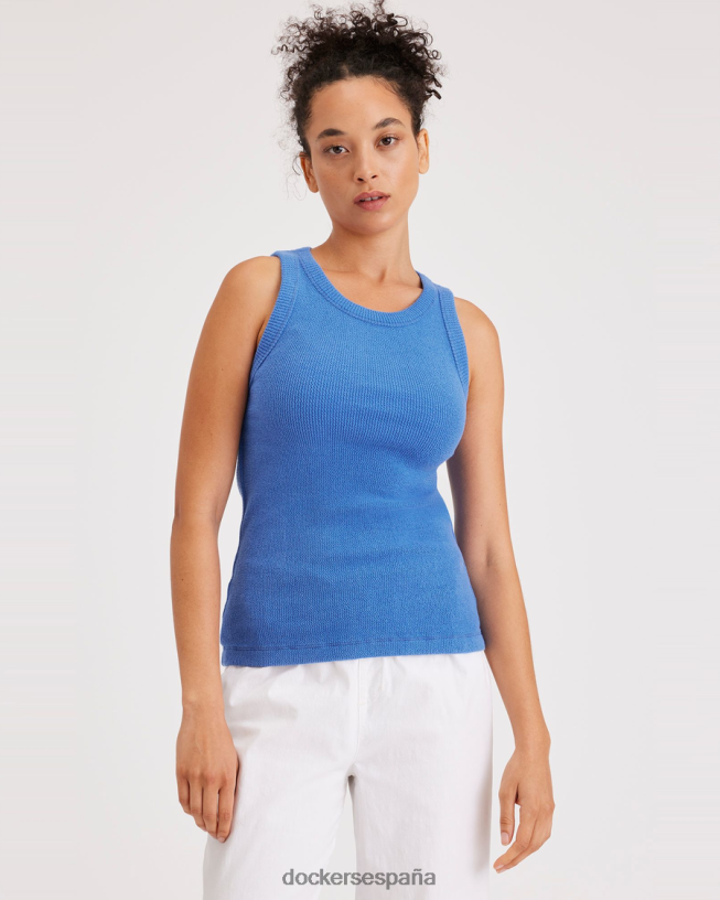 camiseta sin mangas de punto, corte ajustado mujer Dockers azul ceramica ropa 8F04061135