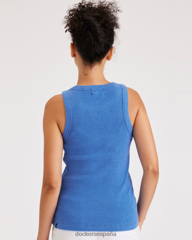 camiseta sin mangas de punto, corte ajustado mujer Dockers azul ceramica ropa 8F04061135