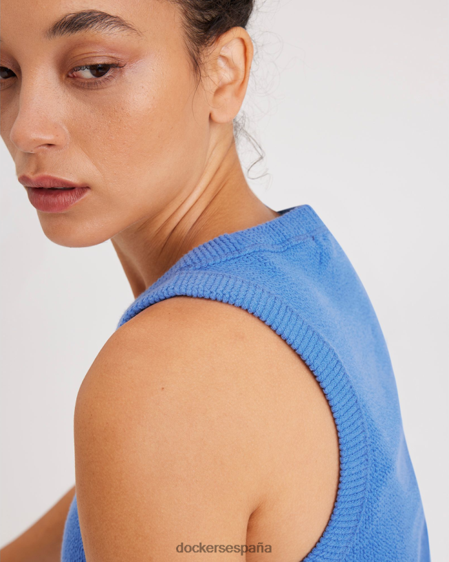 camiseta sin mangas de punto, corte ajustado mujer Dockers azul ceramica ropa 8F04061135