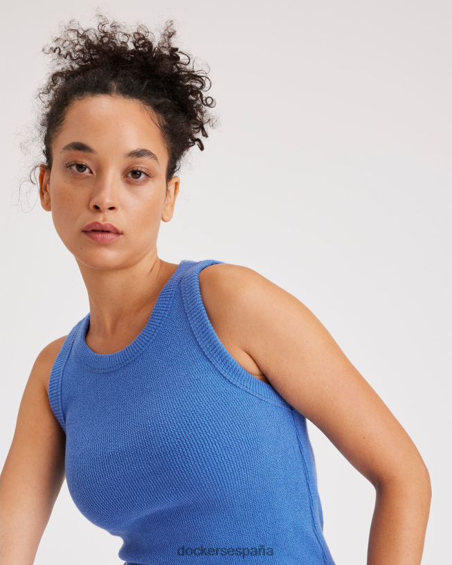camiseta sin mangas de punto, corte ajustado mujer Dockers azul ceramica ropa 8F04061135