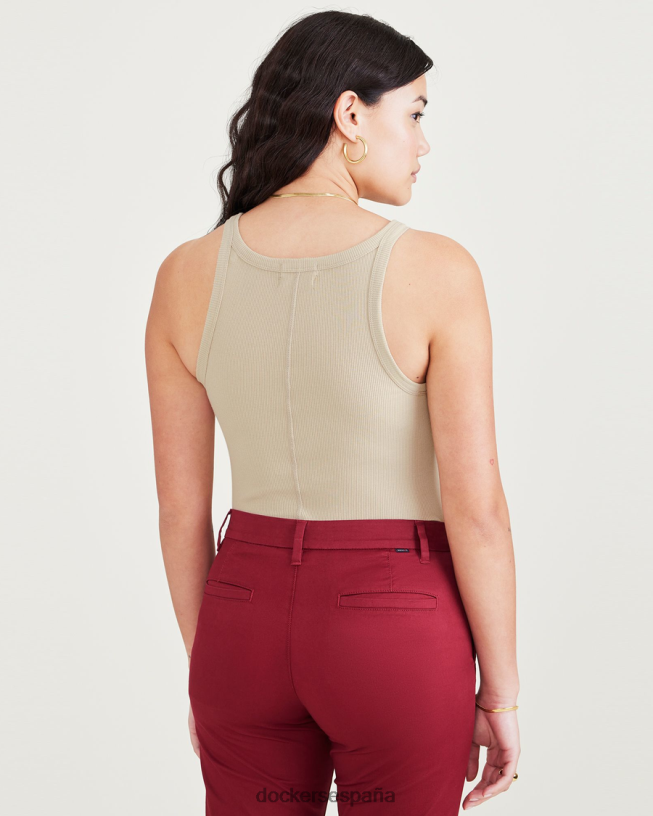 camiseta sin mangas favorita, corte ajustado mujer Dockers Sáhara caqui ropa 8F04061317