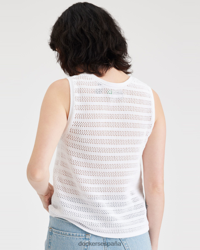 suéter sin mangas, ajuste regular mujer Dockers blanco brillante ropa 8F04061133
