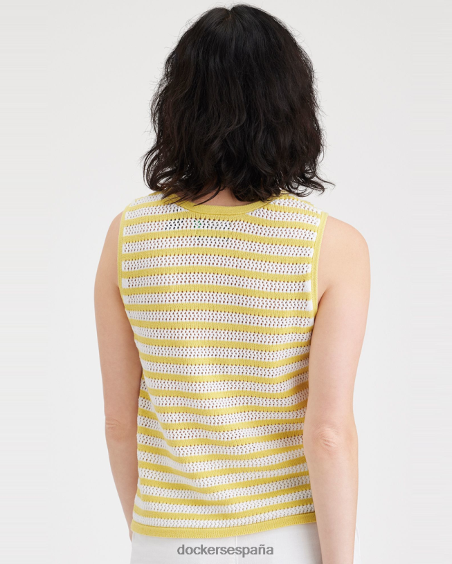 suéter sin mangas, ajuste regular mujer Dockers rodaja de piña amar - amarillo ropa 8F04061134