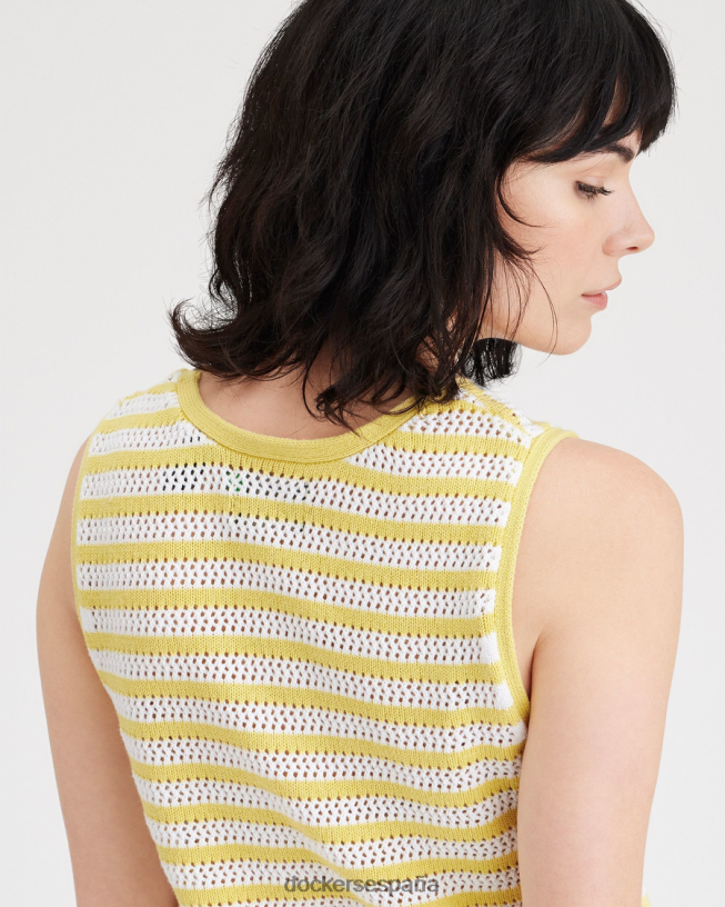 suéter sin mangas, ajuste regular mujer Dockers rodaja de piña amar - amarillo ropa 8F04061134