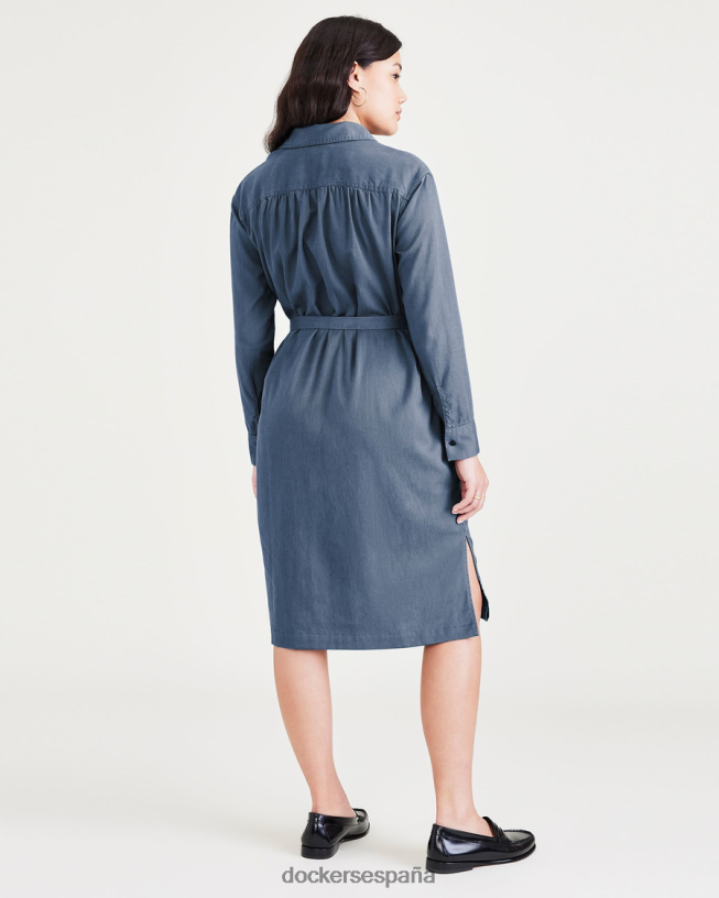 vestido midi, ajuste relajado mujer Dockers fusión azul - azul ropa 8F04061337