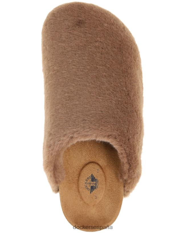 Zueco sin cordones de piel sintética de lujo mujer Dockers visón marrón zapatos 8F04061210