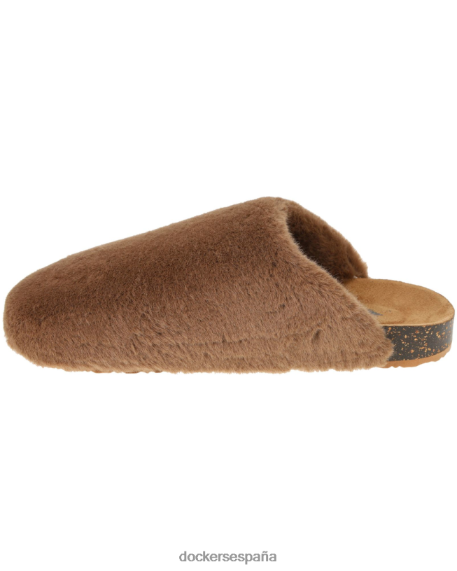 Zueco sin cordones de piel sintética de lujo mujer Dockers visón marrón zapatos 8F04061210