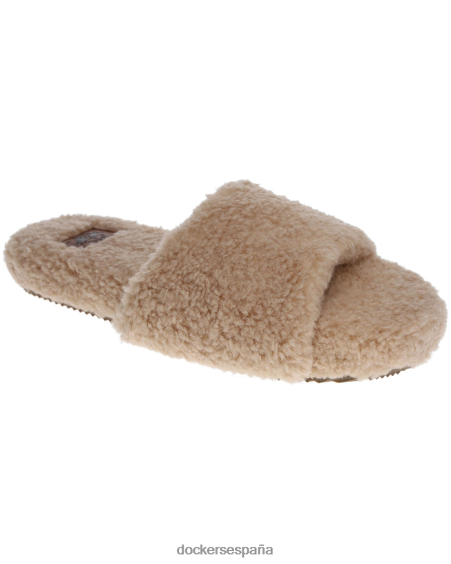 chanclas de lujo con una banda en sherpa mujer Dockers avena - bronceado zapatos 8F04061207