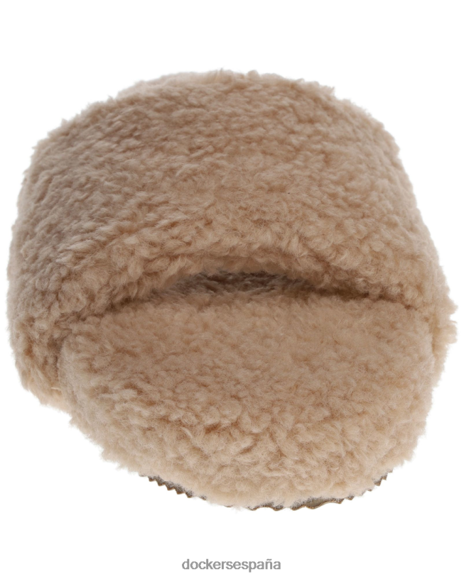 chanclas de lujo con una banda en sherpa mujer Dockers avena - bronceado zapatos 8F04061207
