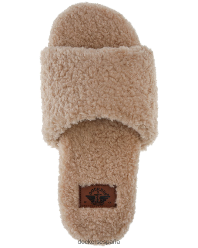 chanclas de lujo con una banda en sherpa mujer Dockers avena - bronceado zapatos 8F04061207