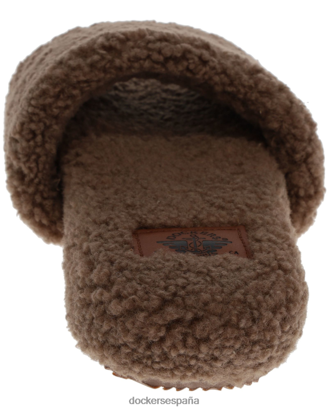 chanclas de lujo con una banda en sherpa mujer Dockers avena - marrón zapatos 8F04061208