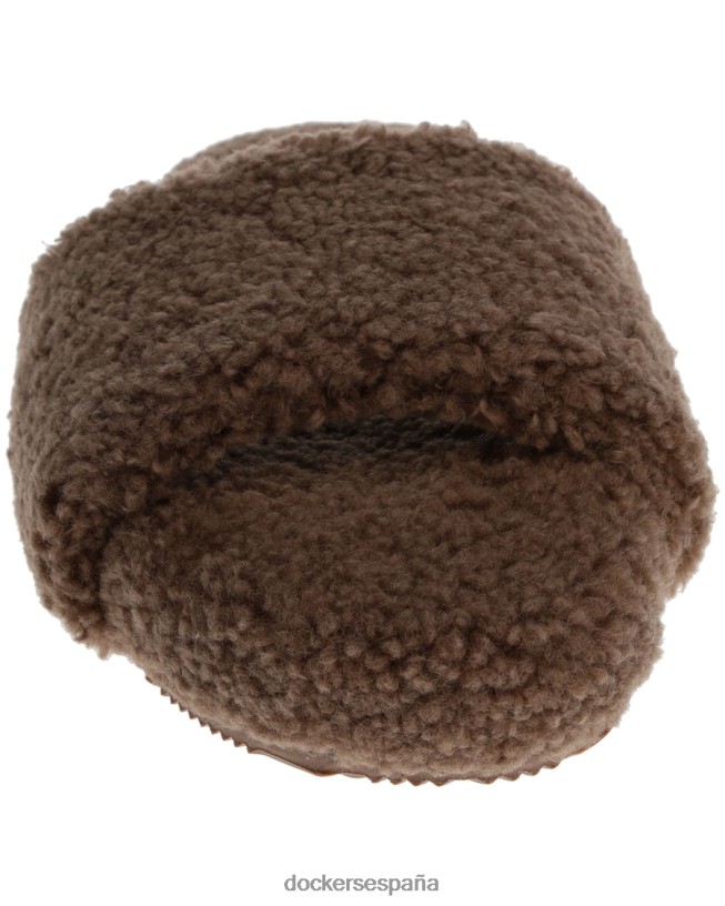 chanclas de lujo con una banda en sherpa mujer Dockers avena - marrón zapatos 8F04061208