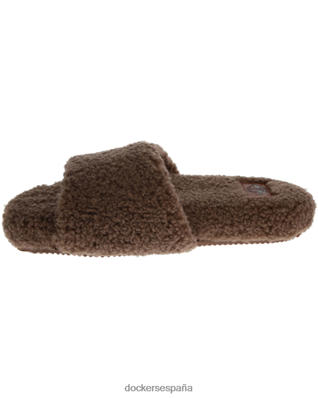 chanclas de lujo con una banda en sherpa mujer Dockers avena - marrón zapatos 8F04061208